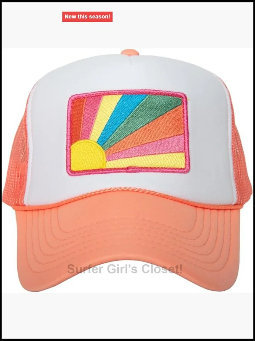 Foam Trucker Hat - Adjustable Snapback - Embroidered Mesh Netting